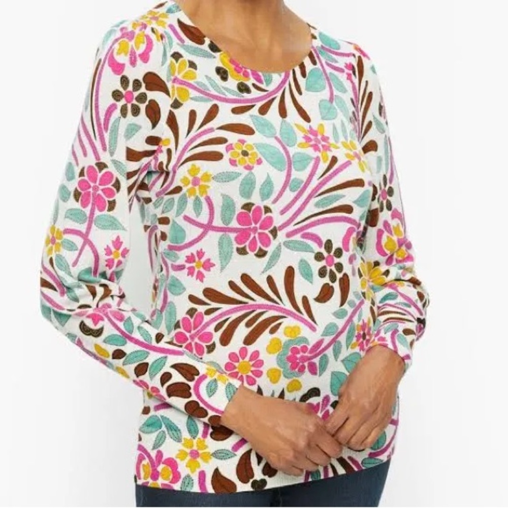 Talbots Puff Sleeve Merino Wool Pullover - Small/Petite NWT!
